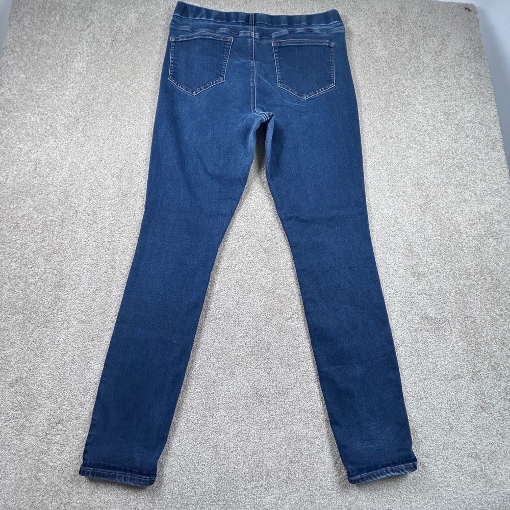 Lands' End Womens Mid Rise Pull On Skinny Jeans Jeggings Dark Wash Size 16 32 - Picture 4 of 9
